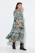 Maxi-jurk, A-lijn, all-over print, volants