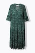 Maxi-jurk, A-lijn, all-over print, volants