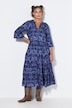 Maxi-jurk, A-lijn, all-over print, volants