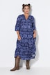 Maxi-jurk, A-lijn, all-over print, volants