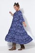 Maxi-jurk, A-lijn, all-over print, volants