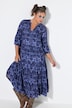Maxi-jurk, A-lijn, all-over print, volants