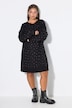 Sweatkleid, oversized, Ziersteinchen