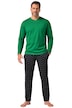 Pyžamo JP1880, kolekce domácího oblečení, dvojdílné, tričké s dlouhými rukávy, vzorované dlouhé kalhoty, do 8XL