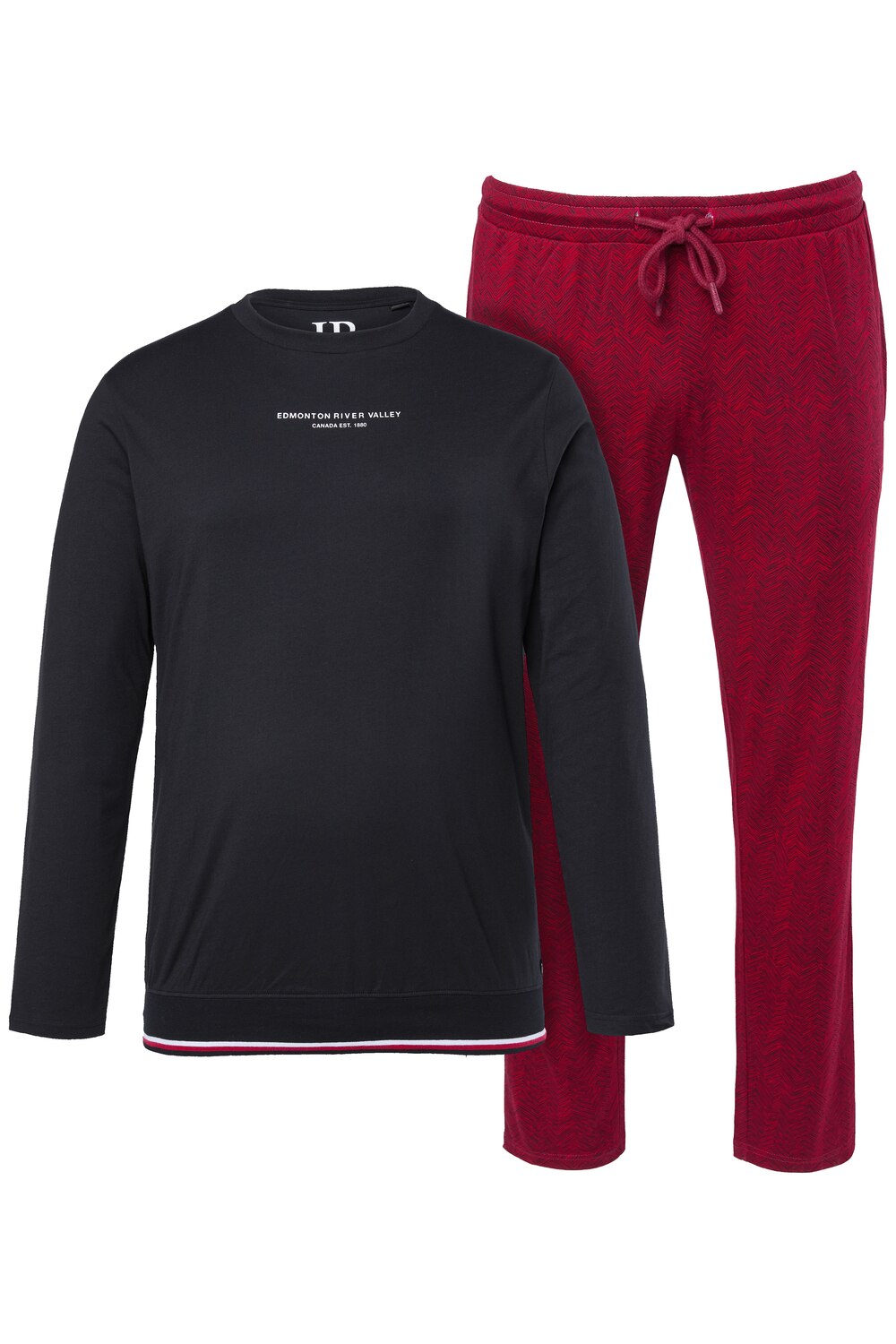 Stora storlekar Pyjamas, Her, röd, storlek: 8XL, Bomull, JP1880