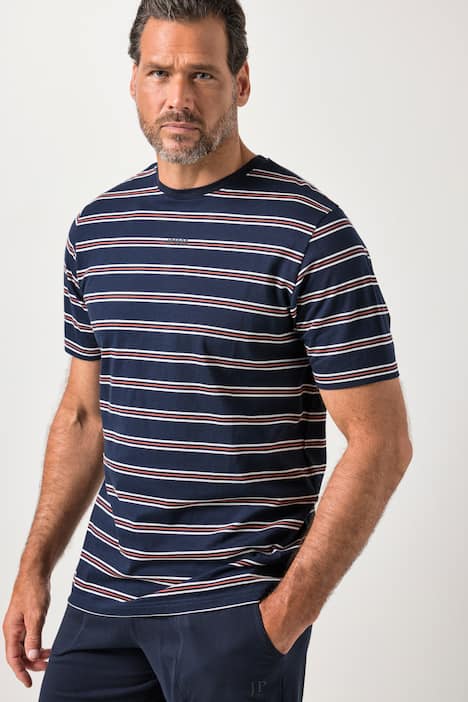 JP1880 Schlafanzug, Homewear, kurzer Zweiteiler, geringeltes T-Shirt, Shorts, bis 8 XL