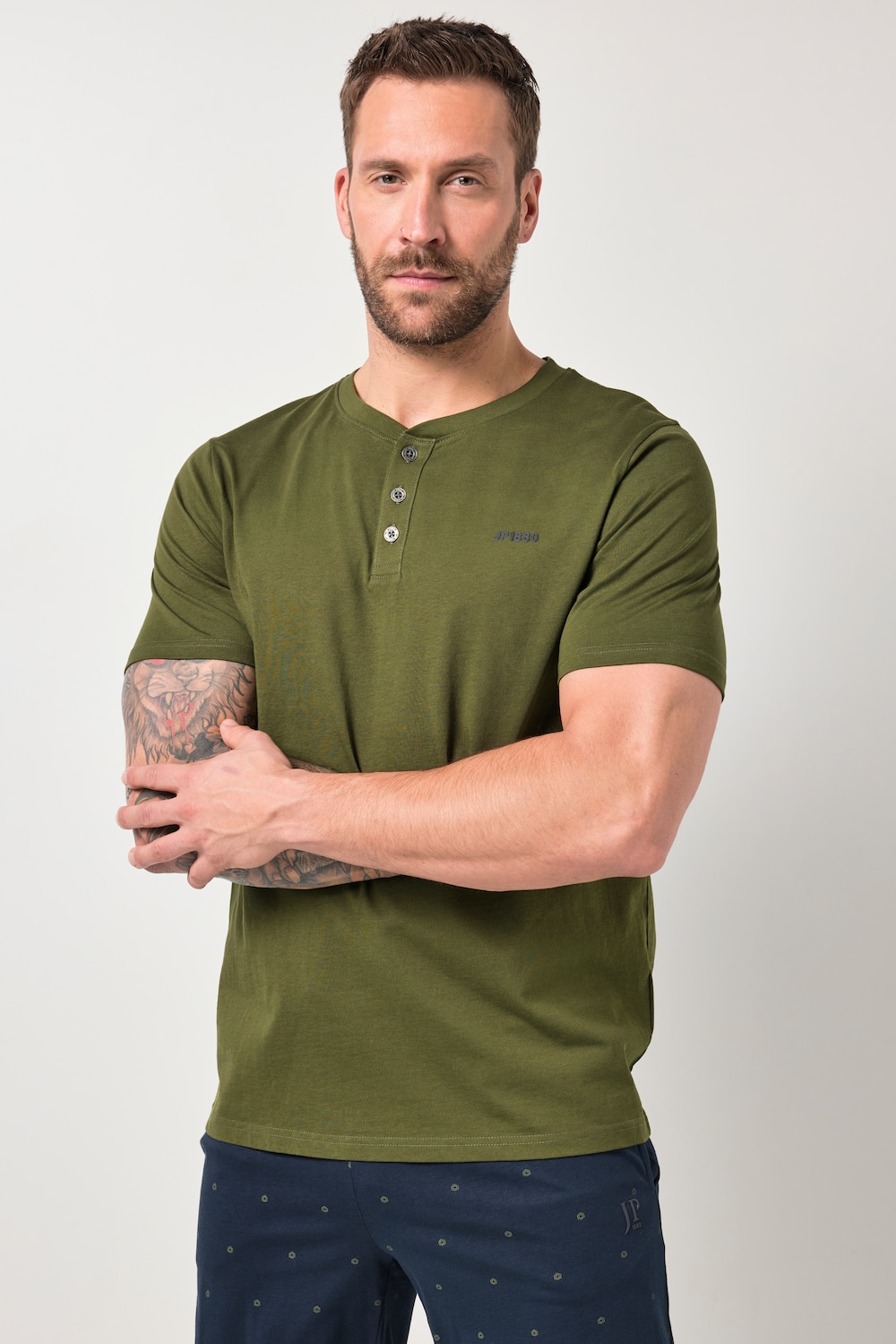 Stora storlekar Pyjamas, Her, grön, storlek: 7XL, Bomull, JP1880