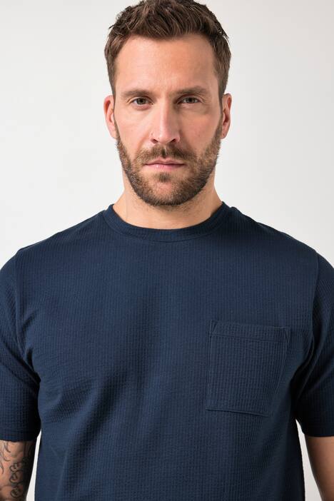 JP1880 Schlafanzug, Homewear, Seersucker-Jersey, T-Shirt, bis 8 XL