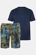 JP1880 Schlafanzug, Homewear, T-Shirt, gemusterte Hose, bis 8 XL