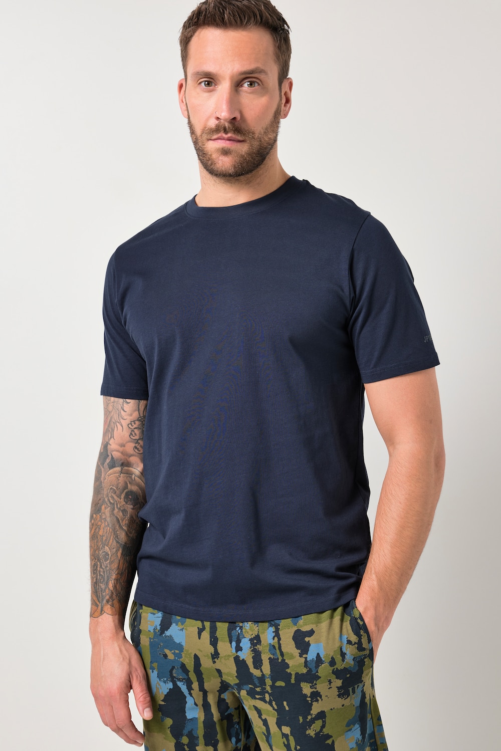 Stora storlekar Pyjamas, Her, blå, storlek: 4XL, Bomull, JP1880