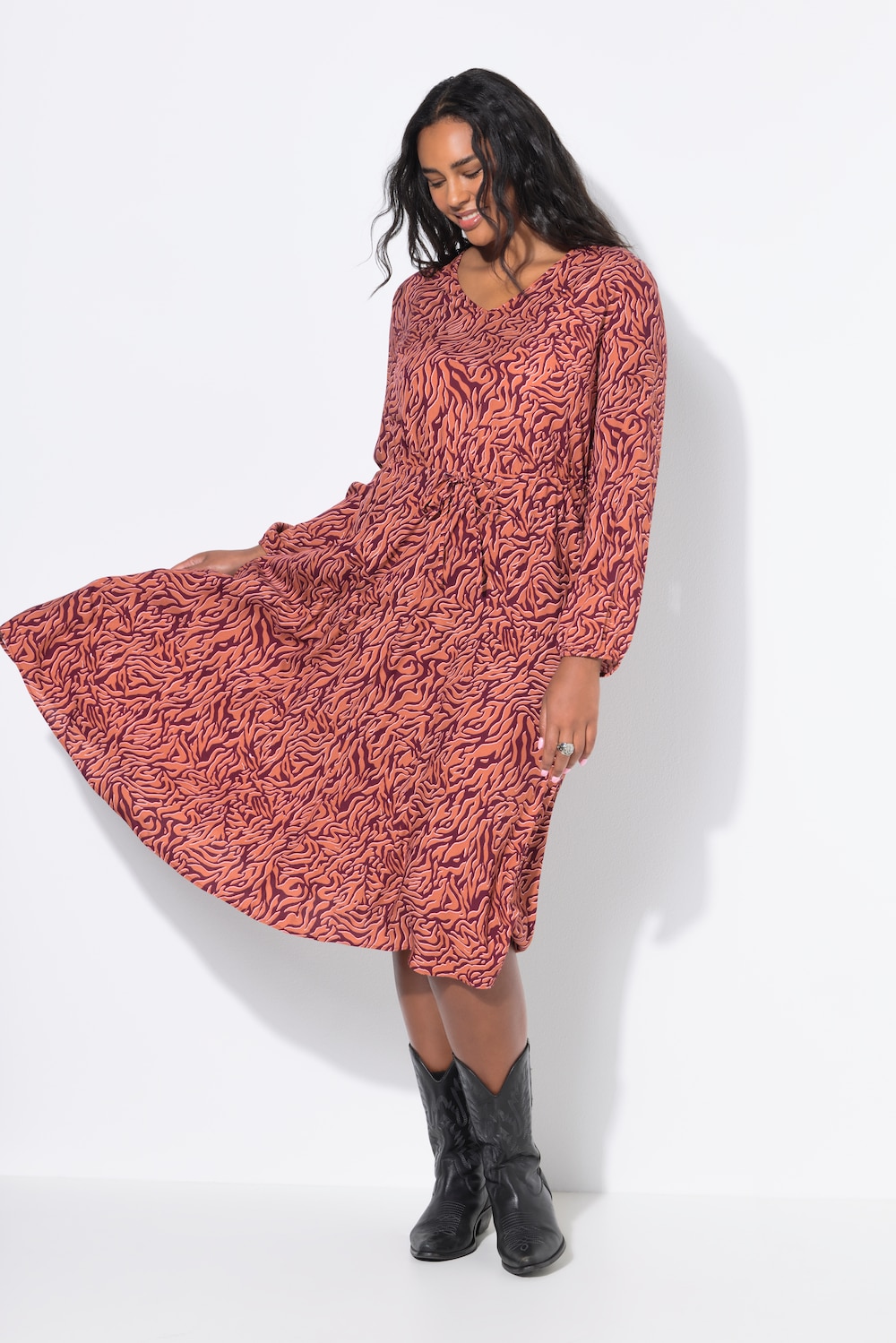 Große Größen Maxikleid, Damen, rot, Größe: 46/48, Viskose, Studio Untold