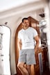 JP1880 Schlafanzug, Bauchfit, Homewear, T-Shirt, gemusterte Hose, bis 8 XL