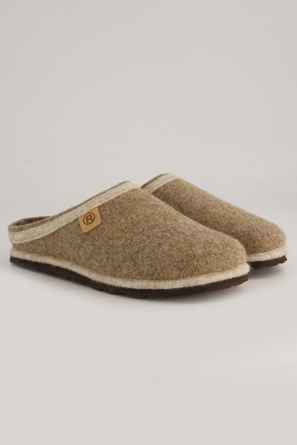 Rohde uldfilt-slippers, udtagelig indersål, komfortbredde