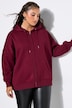 Sweatjacke, oversized, Kapuze