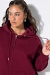Sweatjacke, oversized, Kapuze