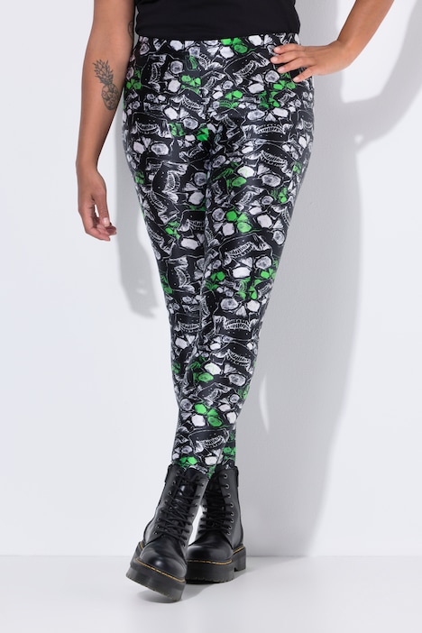 Leggings, Slim Fit, Totenkopf-Muster