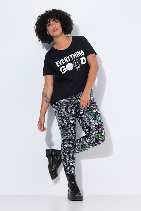 Leggings, Slim Fit, Totenkopf-Muster