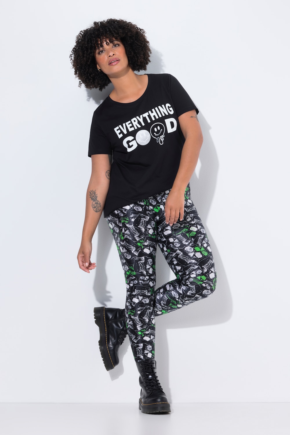Leggings, Slim Fit, Totenkopf-Muster