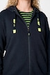Strucktur-Sweatjacke, Langarm, Kapuze