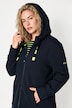 Strucktur-Sweatjacke, Langarm, Kapuze