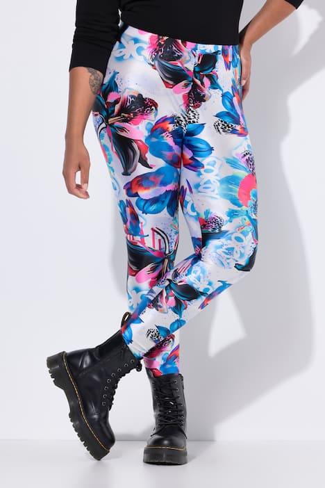 Leggings, Slim Fit, Schmetterlings/Blumen-Muster