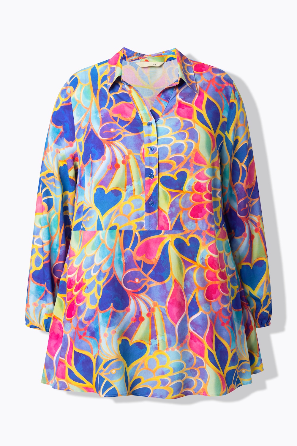 Stora storlekar Blus, Dam, vit, storlek: 46, Viskos, Mia Moda