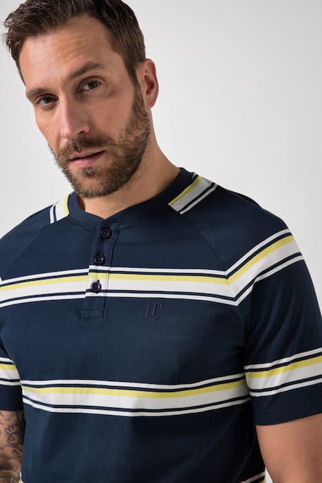 Schlafanzug, Homewear, kurzer Zweiteiler, T-Shirt, Ringel-Shorts, bis 8 XL