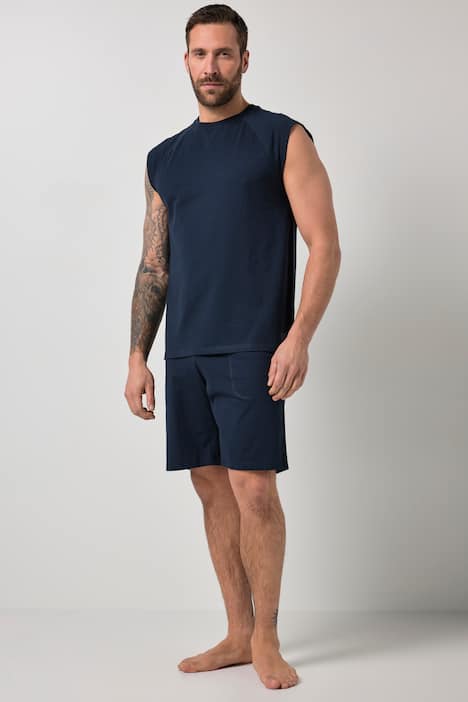 pyjama, olosasu, kaksiosainen shortsipyjama, hihaton paita, suurin koko 8XL