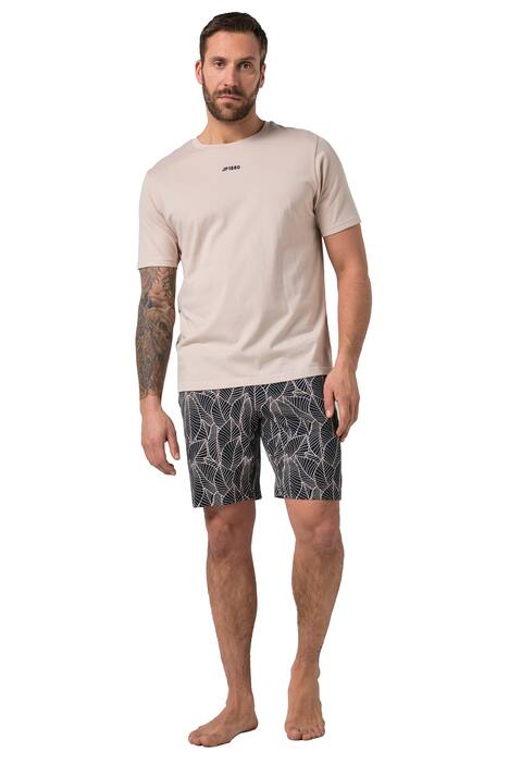 pyžamo, domácí oblečení, krátká dvoudílná souprava, tričko, vzorované šortky, do velikosti 8XL