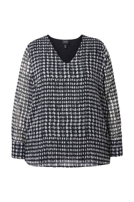 Halenka, dvouvrstvá, A-linie, V-výstřih, dlouhý rukáv