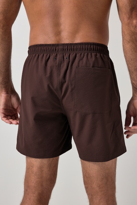 Badeshorts, Beachwear, Seersucker-Struktur, QuickDry, Elastikbund, bis 8 XL