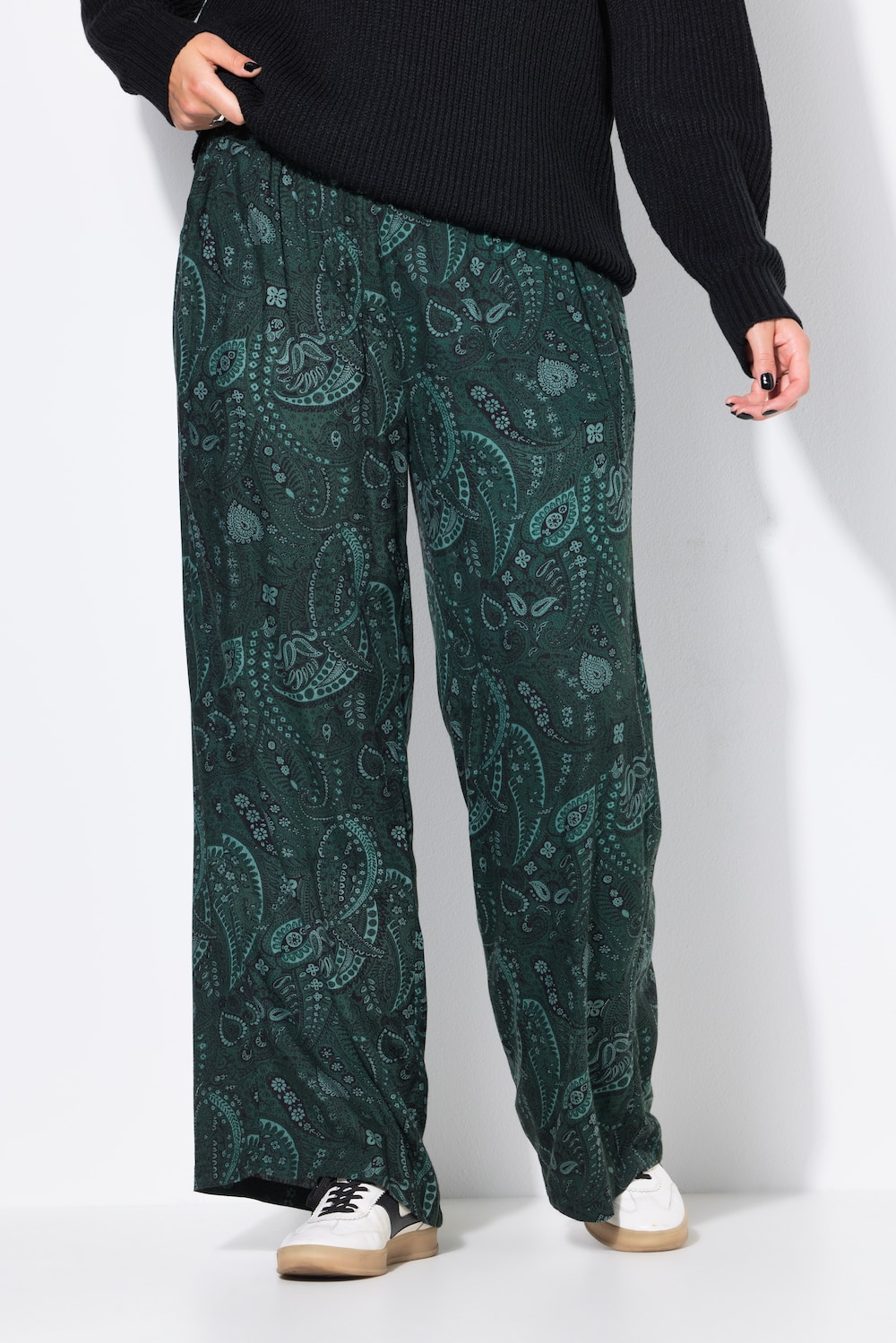 Große Größen Palazzo-Hose, Damen, türkis, Größe: 42/44, Viskose, Studio Untold