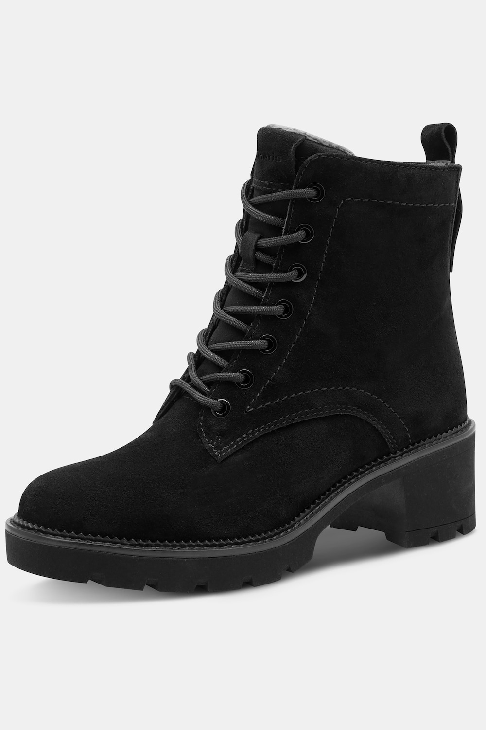 Tamaris Leder-Stiefeletten, Damen, schwarz, Größe: 40, Leder/Synthetische Fasern/Polyester, Ulla Popken