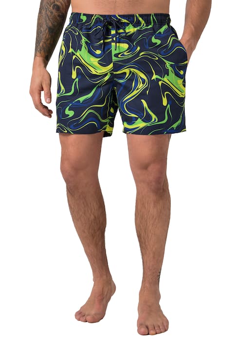 plavky, celoplošný vzor, elastický pas, až do 8 XL