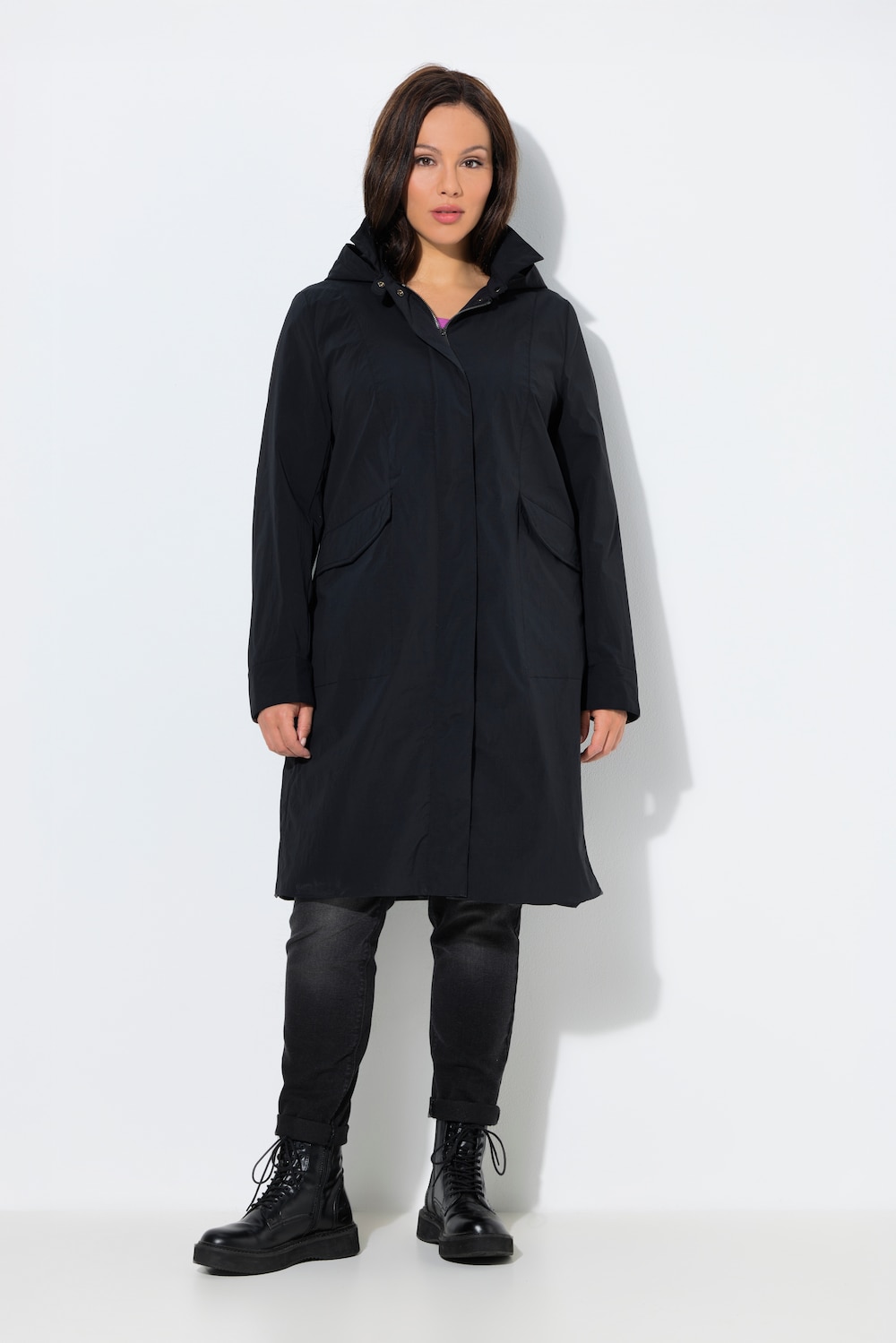 Große Größen HYPRAR Funktionsparka, Damen, schwarz, Größe: 54/56, Polyester/Synthetische Fasern, Ulla Popken