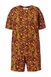 Pyžamo, krátké dvojdílné, leopardí vzor