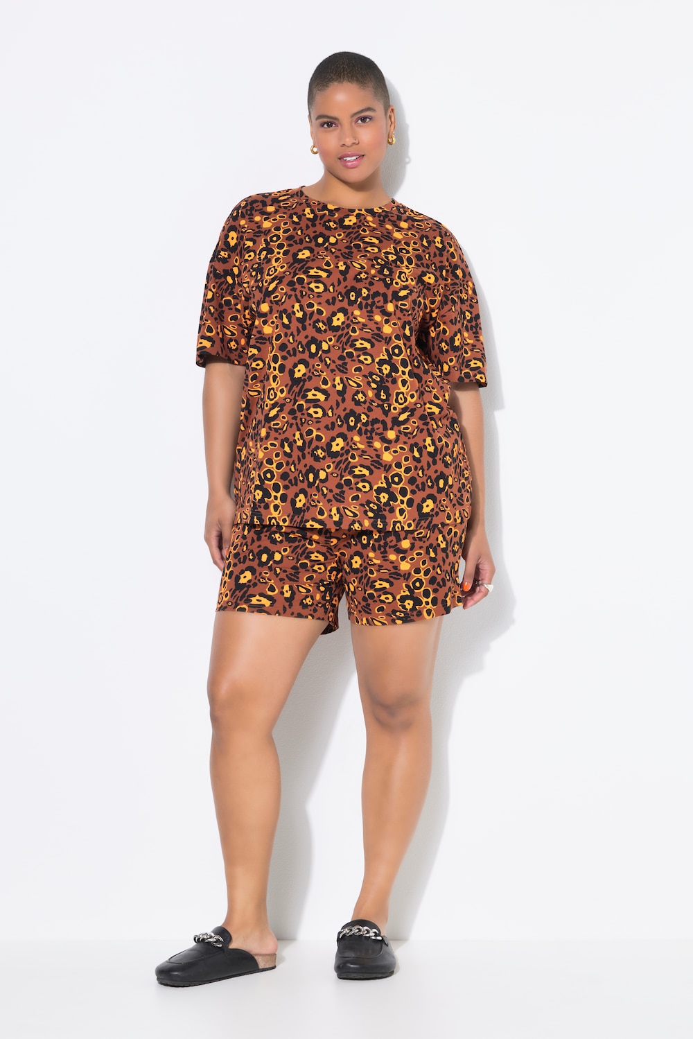 Große Größen Pyjama, Damen, braun, Größe: 46/48, Baumwolle, Studio Untold