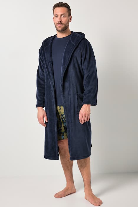 Peignoir JP 1880 en microfibres, ceinture à nouer, collection Homewear - jusqu'au 8 XL