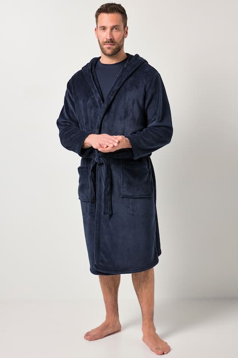 Peignoir JP 1880 en microfibres, ceinture à nouer, collection Homewear - jusqu'au 8 XL