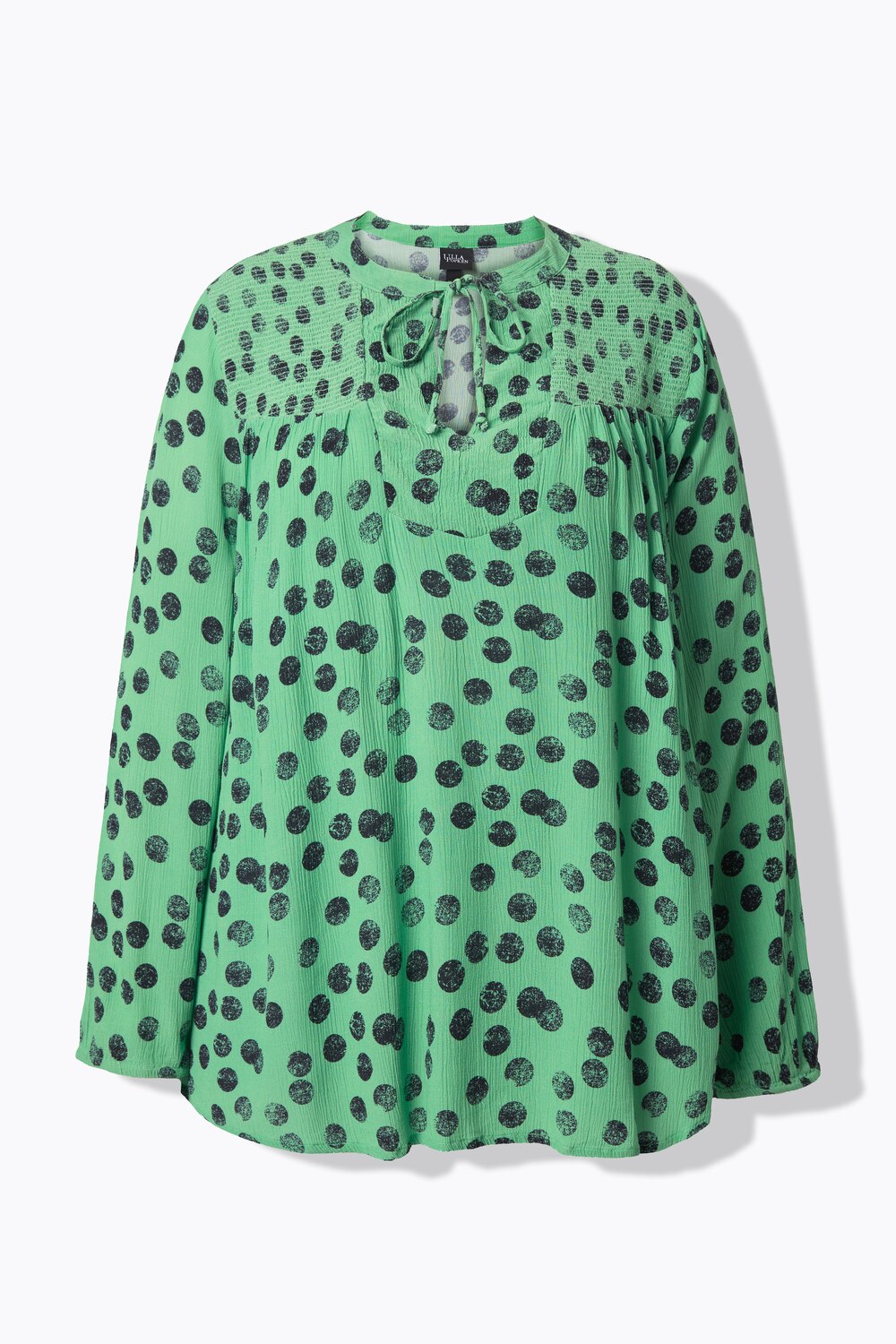 Stora storlekar Smockad blus, Dam, grön, storlek: 50/52, Viskos, Ulla Popken