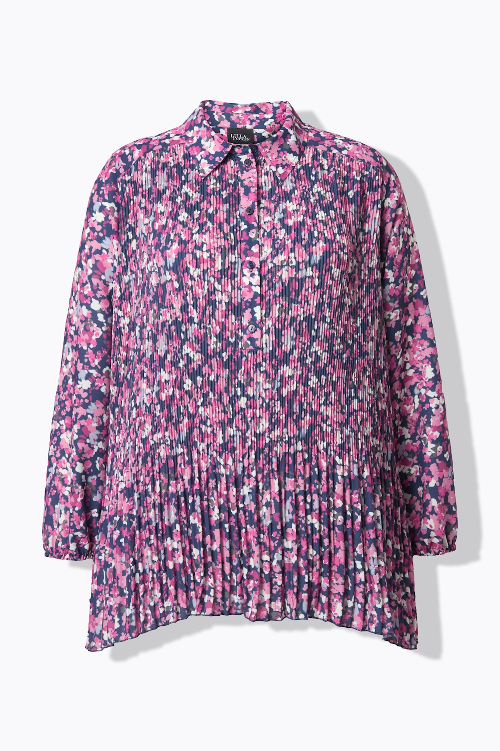 Stora storlekar Plisserad blus, Dam, rosa, storlek: 46/48, Polyester, Ulla Popken