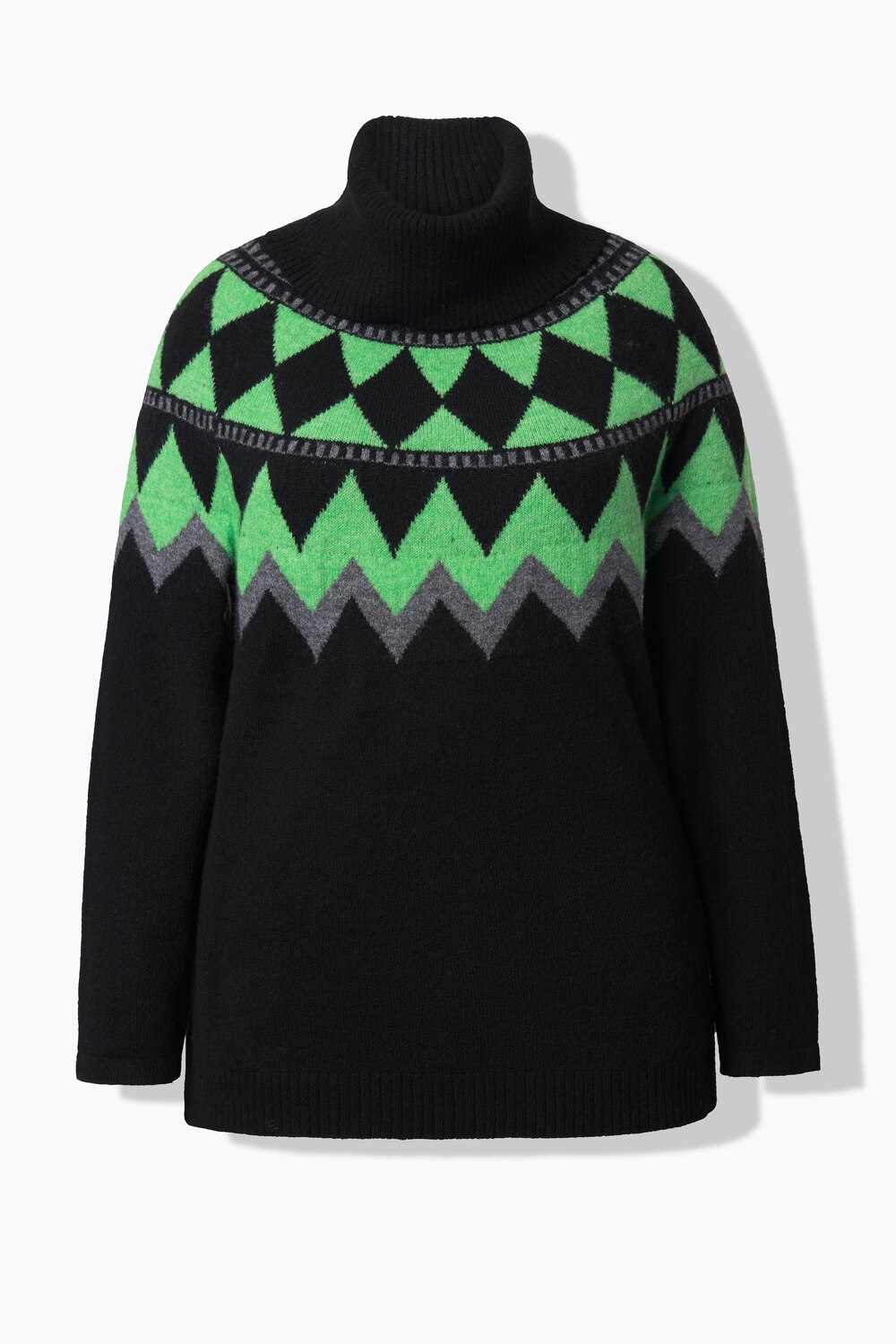 Stora storlekar Tröja, Dam, grön, storlek: 58/60, Syntetfibrer/Polyester, Ulla Popken
