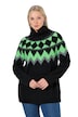 Pulovr, norský vzor, rolový límec, dlouhé rukávy