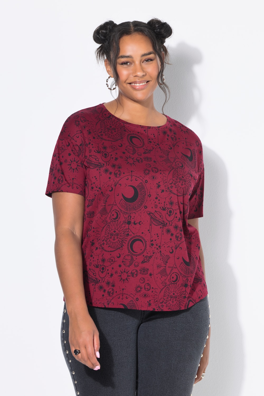 Große Größen T-Shirt, Damen, rot, Größe: 42/44, Baumwolle, Studio Untold