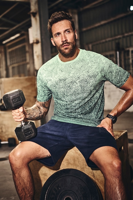 T-shirt FLEXNAMIC®, fitness, nadruk na całej powierzchni, rękaw 1/2, szybkoschnący, do rozm. 7 XL