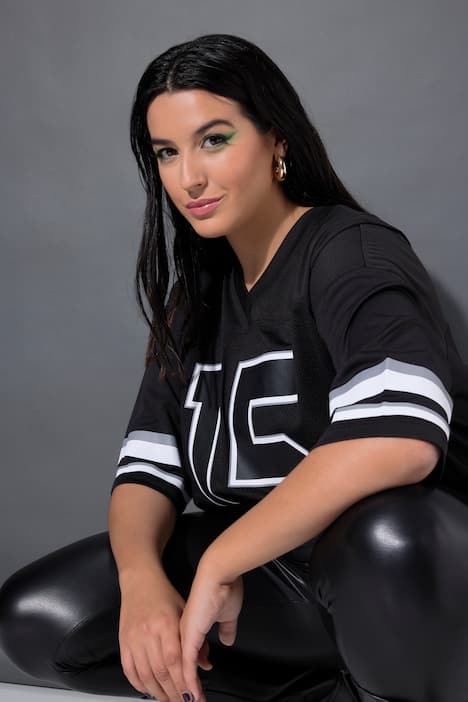 Shirt, oversized, mesh-jersey, 