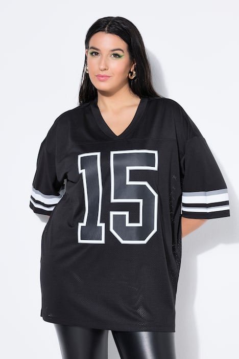 Shirt, oversized, mesh-jersey, 