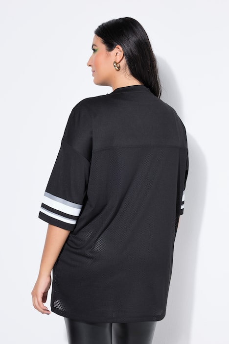 Shirt, oversized, mesh-jersey, 