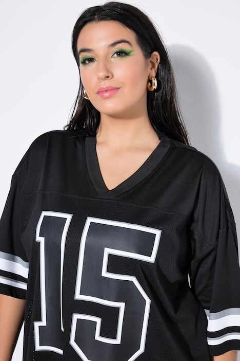 Shirt, oversized, mesh-jersey, 