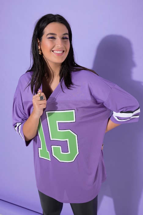 Shirt, oversized, mesh-jersey, 